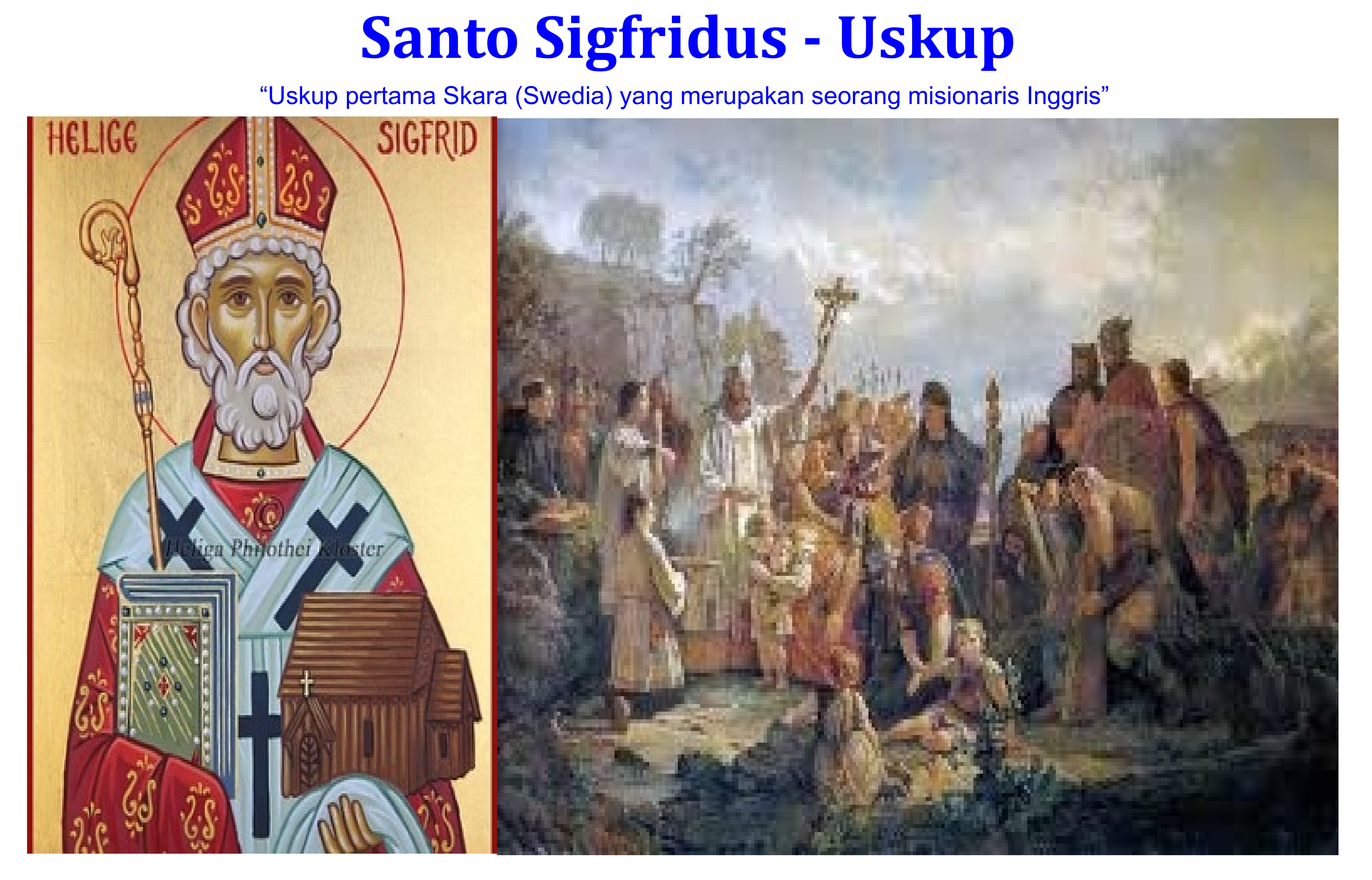 Santo Sigfridus – Uskup Vaxjo (Swedia)